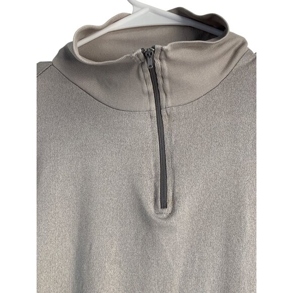 Winter Silks Mens Gray Silk Blend Mock Neck Half-Zip Pullover Top Size S 8927 - Picture 3 of 7